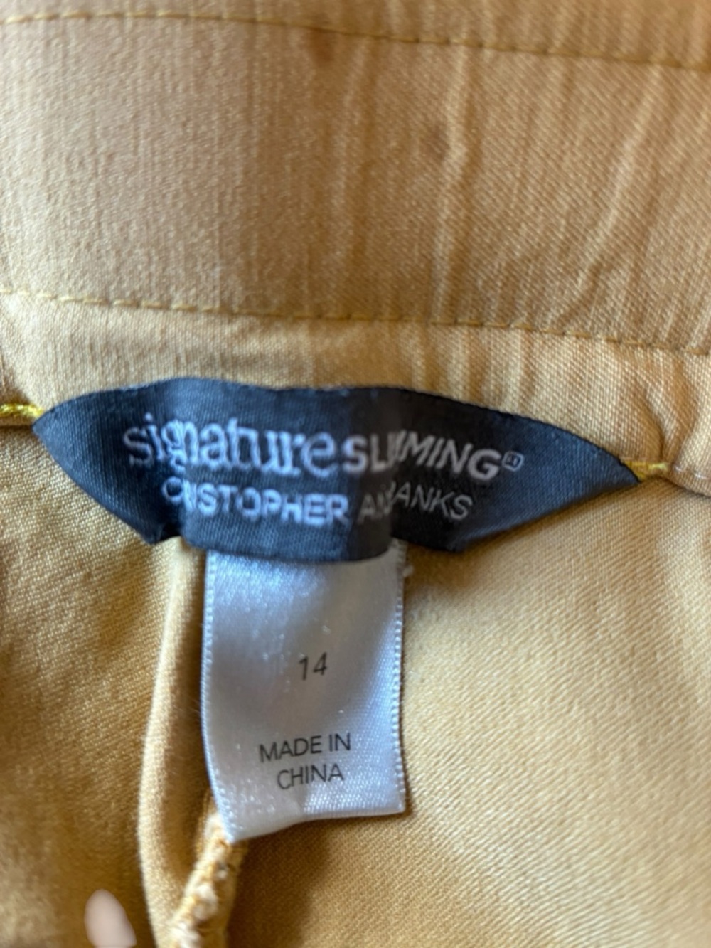 Christopher & Banks Mustard Yellow Capris with Button Accents - Picture 4 of 4